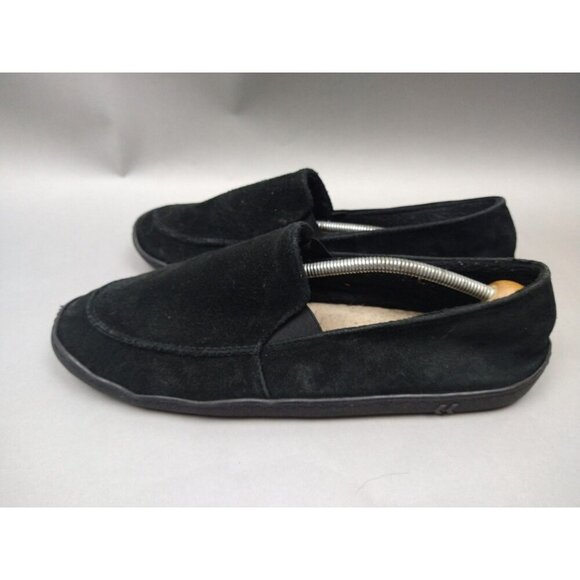 Isotoner Men’s Slippers Size 13-14 Black Memory Foam Moccasin House Shoes - Picture 3 of 11